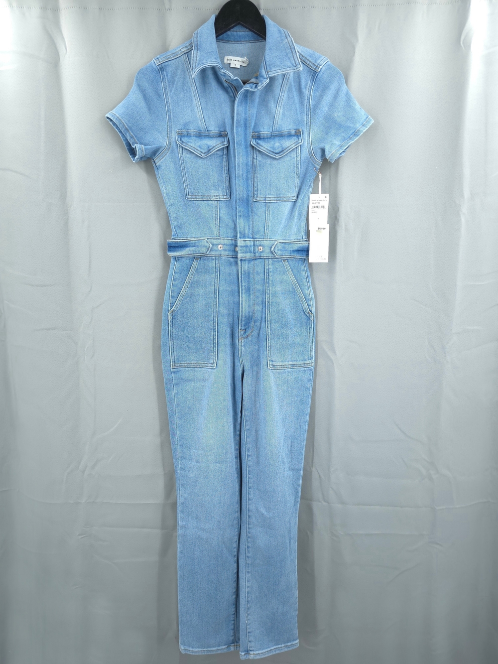 Good American Fit For Success Denim Jumpsuit Straight Leg - NWT - Small